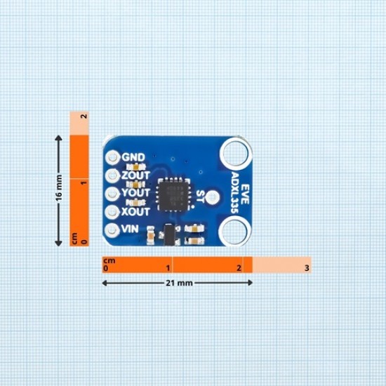 7Semi ADXL335 5V 3-axis Accelerometer Breakout Analog Out (MPN:ES-12146)