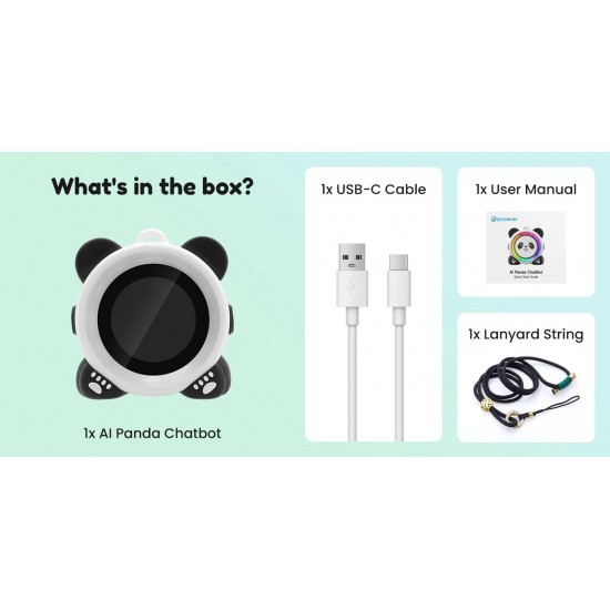 Elecrow AI Panda Chatbot with Intelligent Voice Control | Emotional Companion | Voice Assistant Elecrow AI Panda Chatbot with Intelligent Voice Control | Emotional Companion | Voice Assistant