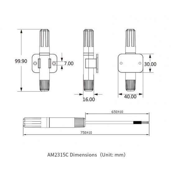 ASAIR AM2315C Temperature And Humidity Sensor