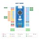 Nano Board with Header - Micro USB Port - Based On ATmega328p-AU Chip 