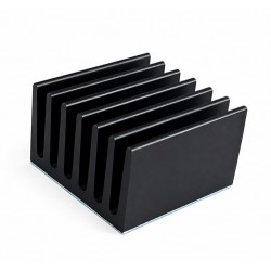 25×25×15mm Aluminum Heatsink with Adhesive – Black Color