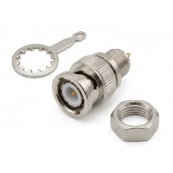 BNC Bulkhead Plug Connector Straight Solder Type For Coaxial Connector BNC Bulkhead Plug Connector Straight Solder Type For Coaxial Connector