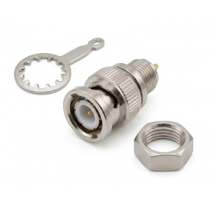 BNC Bulkhead Plug Connector Straight Solder Type For Coaxial Connector BNC Bulkhead Plug Connector Straight Solder Type For Coaxial Connector