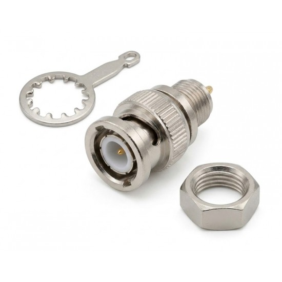 BNC Bulkhead Plug Connector Straight Solder Type For Coaxial Connector BNC Bulkhead Plug Connector Straight Solder Type For Coaxial Connector