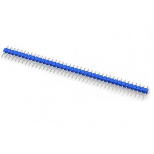 Breakaway Male Header - 1x40, 0.1" (2.54mm Pitch)  Straight Blue Color
