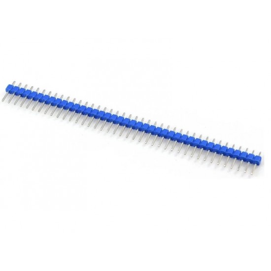 Breakaway Male Header - 1x40, 0.1" (2.54mm Pitch) Straight Blue Color Breakaway Male Header - 1x40, 0.1" (2.54mm Pitch) Straight Blue Color
