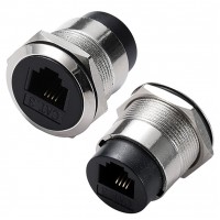 CAT6 Shielded RJ45 Female Panel Mount Ethernet Connector Metal LAN Socket