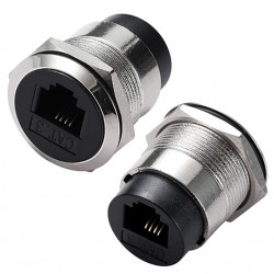 CAT6 Shielded RJ45 Female Panel Mount Ethernet Connector Metal LAN Socket CAT6 Shielded RJ45 Female Panel Mount Ethernet Connector Metal LAN Socket