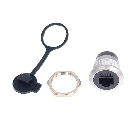 CAT6 Shielded RJ45 Female Panel Mount Ethernet Connector Metal LAN Socket CAT6 Shielded RJ45 Female Panel Mount Ethernet Connector Metal LAN Socket