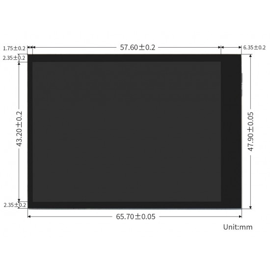 2.8inch Touch Screen Expansion For Raspberry Pi Compute Module 4, Optical Bonding Display