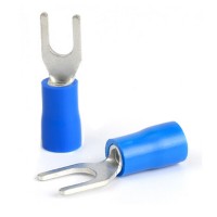 Blue - Crimp Spade 22-16AWG Wire Connector Fork U Terminal