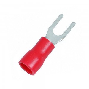 Red - Crimp Spade 22-16AWG Wire Connector Fork U Terminal Red - Crimp Spade 22-16AWG Wire Connector Fork U Terminal