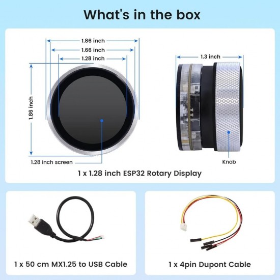 Elecrow CrowPanel 1.28inch-HMI ESP32 Rotary Display 240*240 IPS Round Touch Knob Screen Elecrow CrowPanel 1.28inch-HMI ESP32 Rotary Display 240*240 IPS Round Touch Knob Screen