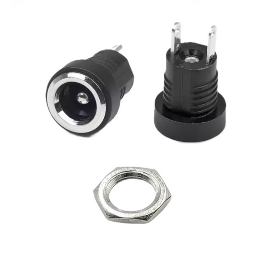 DC-022B- 5.5mm x 2.1mm Panel Mount Type DC Female Jack Connector
