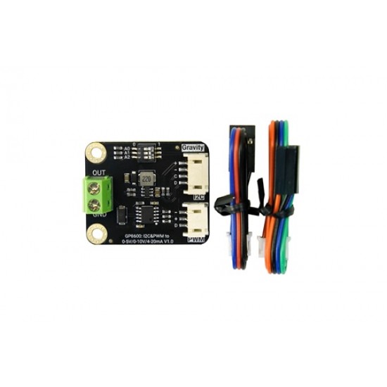 DF ROBOT Gravity: GP8600 1-Channel I2C & PWM to 0-5V / 0-10V / 4-20mA DAC Module (16-bit) (MPN:DFR1229) DF ROBOT Gravity: GP8600 1-Channel I2C & PWM to 0-5V / 0-10V / 4-20mA DAC Module (16-bit) (MPN:DFR1229)