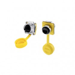 DH24 RJ45 Cat5e Female Socket Ethernet Connector IP67 Waterproof - Panel Mount - DH-24-J/RJ45/213/SX-43-401 DH24 RJ45 Cat5e Female Socket Ethernet Connector IP67 Waterproof - Panel Mount - DH-24-J/RJ45/213/SX-43-401