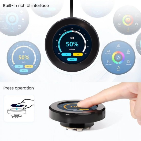 Elecrow CrowPanel 2.1inch-HMI ESP32 Rotary Display 480*480 IPS Round Touch Knob Screen