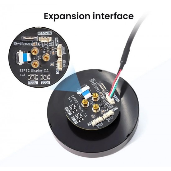Elecrow CrowPanel 2.1inch-HMI ESP32 Rotary Display 480*480 IPS Round Touch Knob Screen