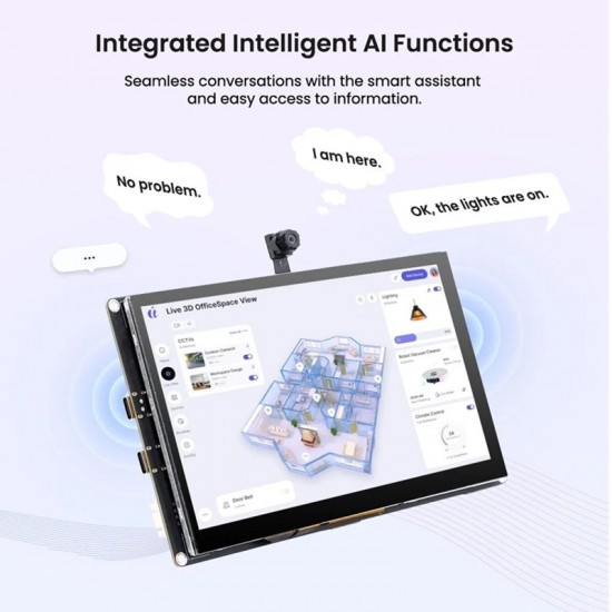 Elecrow CrowPanel Advanced 7inch |ESP32-P4 HMI AI Display 1024x600 IPS Touch Screen with WiFi 6 Compatible with Arduino/LVGL - Without Camera Elecrow CrowPanel Advanced 7inch |ESP32-P4 HMI AI Display 1024x600 IPS Touch Screen with WiFi 6 Compatible with Arduino/LVGL - Without Camera