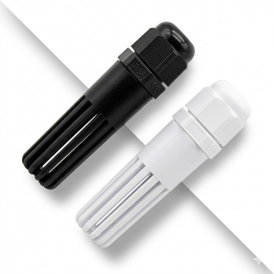 DL-WK1 A/B ABS Plastic Housing Case for Temperature Sensor Probe - 12mm Thread - Optional Color Black / White