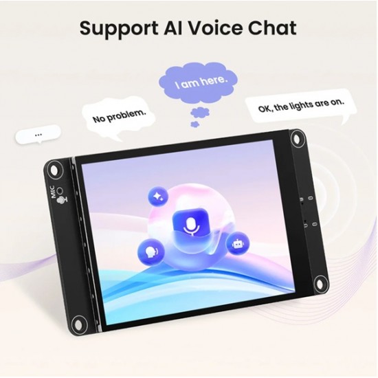 Elecrow 3.5Inch ESP32-S3 Display with 320x480 Capacitive IPS Touch Panel | With Speaker/Mic/BAT Interface | Supports AI Voice Chat