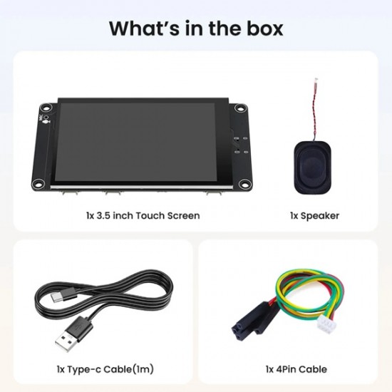 Elecrow 3.5Inch ESP32-S3 Display with 320x480 Capacitive IPS Touch Panel | With Speaker/Mic/BAT Interface | Supports AI Voice Chat