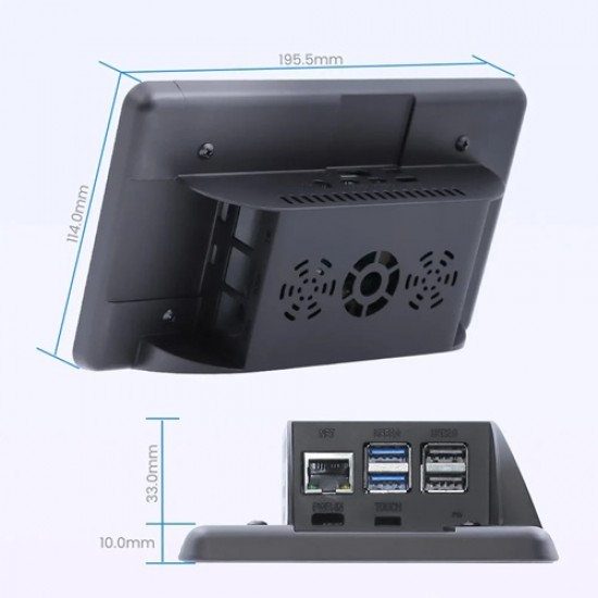 Elecrow 7inch IPS DSI Touch Screen-A 800×480 Monitor Compatible with Raspberry Pi/BB Black, etc (MPN:DLH05270B)