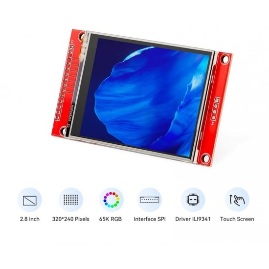 Elecrow 2.8inch 320x240 SPI Serial TFT LCD Module Display With Driver IC ILI9341|With Touch Function Elecrow 2.8inch 320x240 SPI Serial TFT LCD Module Display With Driver IC ILI9341|With Touch Function