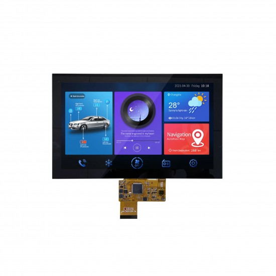 DWIN 10.1inch IPS TFT, Capacitive Touch, IPS TFT 1024x600 200nit COF Series LCD Display, DMG10600F101_01WTC