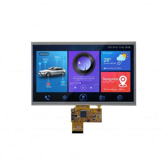 DWIN 10.1 Inch IPS TFT, Resistive Touch, IPS TFT 1024x600 150nit COF Series LCD Display, DMG10600F101_01WTR