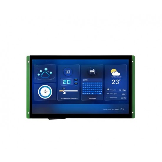 DWIN 10.1inch, Capacitive Touch, IPS TFT 1024x600 250nits LCD Display, DMG10600K101_03WTC (Medical Grade) DWIN 10.1inch, Capacitive Touch, IPS TFT 1024x600 250nits LCD Display, DMG10600K101_03WTC (Medical Grade)