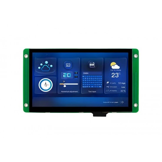 DWIN 7inch HMI LCD, Capacitive Touch, IPS TFT 1024x600 250nits LCD Display, DMG10600T070_01WTC (Industrial grade)