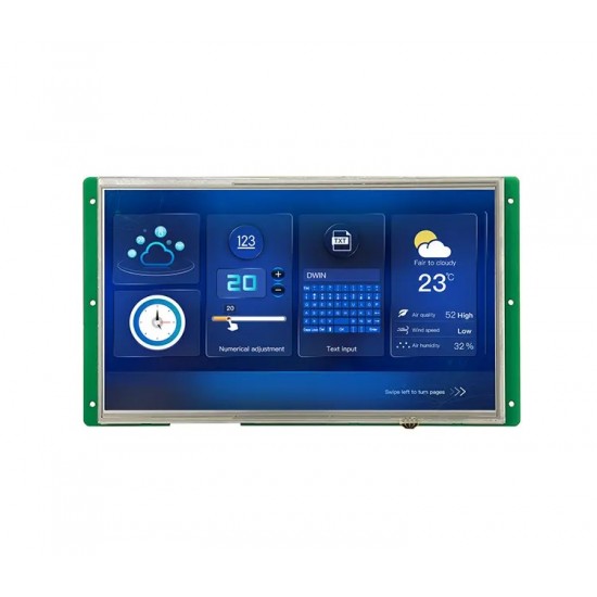 DWIN 10.1inch TN TFT LCD, Resistive Touch, TN TFT 1024x600 250nit Low Cost LCD Display, DMG10600Y101_01NR