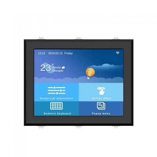 DWIN 15 Inch SMART LCD, Resistive Touch, IPS TFT 250nit Intelligent LCD Display With Enclosure, DMG10768T150_15WTR