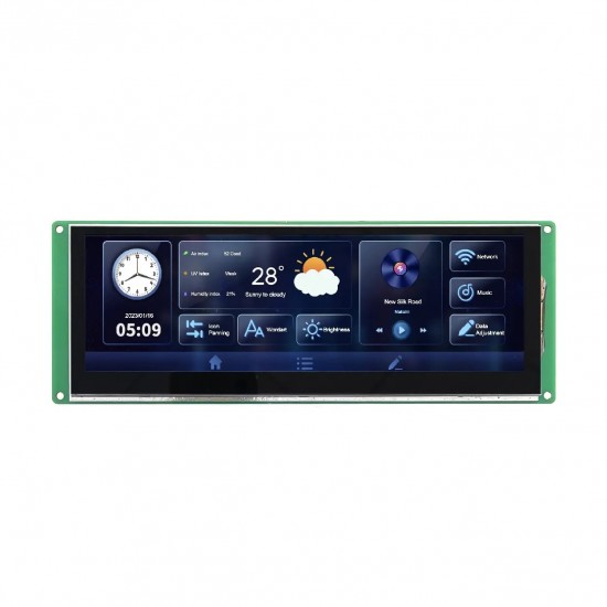 DWIN 7.4 Inch HMI SMART LCD, Capacitive Touch, IPS TFT 1280x800 650nit UART LCD Display, DMG12400C074_03WTC