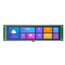 DWIN 8.8 Inch IPS LCD, No Touch, IPS TFT 1920x480 300nit Serial Port LCD Display, DMG19480C088_03WN