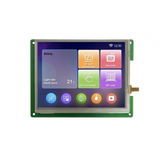 DWIN 5.7Inch Smart LCD, Capacitive Touch, IPS TFT 640×480 450nits LCD Display, DMG64480T057_01WTC (Industrial Grade)