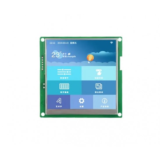 DWIN 4.1inch Smart HMI LCD Capacitive Touch, IPS TFT Display 720x720, 400nit, DMG72720C041_03WTC