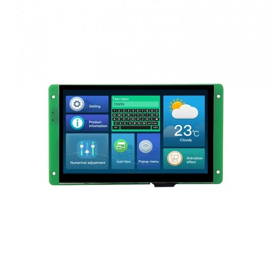 DWIN 7inch Smart HMI TFT LCD, No Touch, TV-TN TFT 800x480 200nit LCD Display, DMG80480C070_04WN