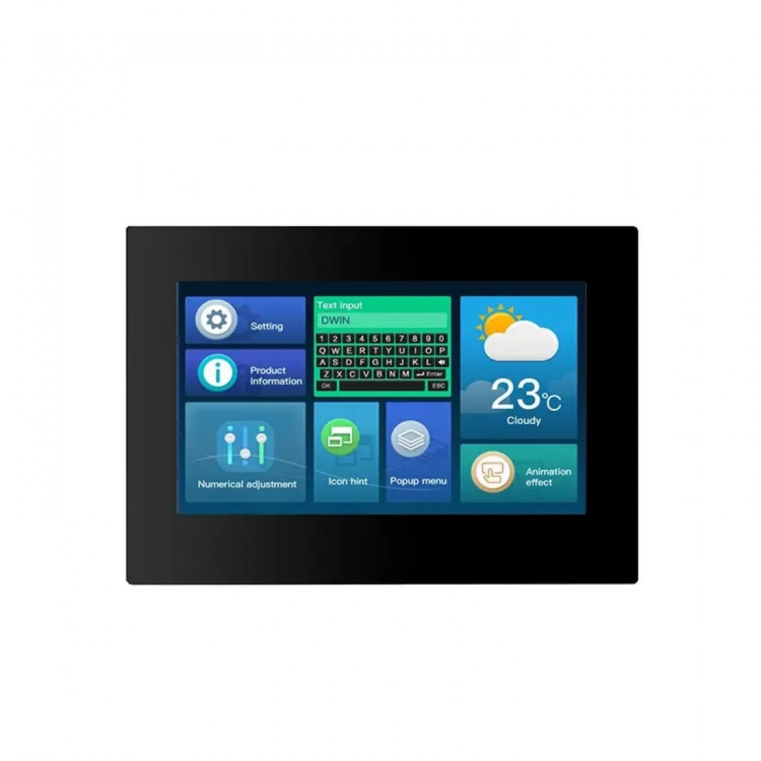 Buy DWIN 7.0inch HMI TFT LCD, Resistive Touch, TV-TN TFT 800x480 RGB ...