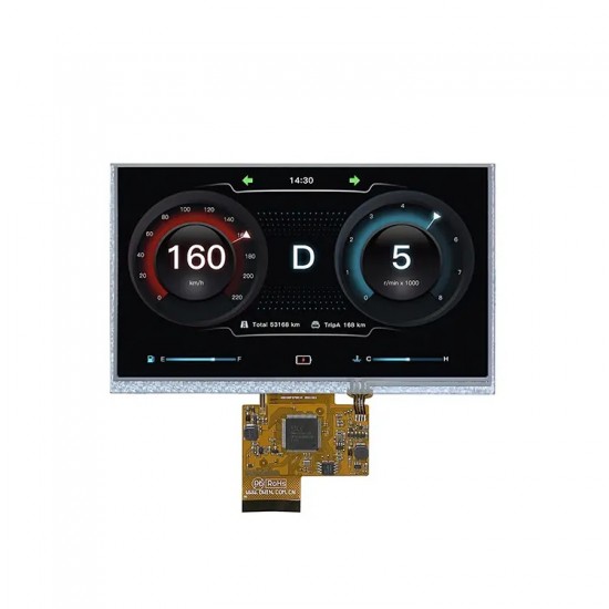 DWIN 7 Inch TFT LCD, Resistive Touch, TN TFT 800x480 200nit COF LCD Display, DMG80480F070_01WTR