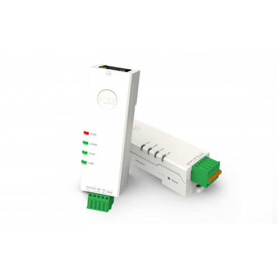 USR-DR134 RS485 to Ethernet Converter Serial Device Server - Support Modbus RTU & TCP Protocol - Din Rail Mount