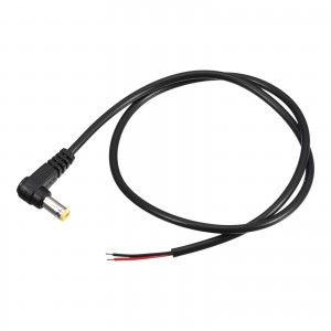 5.5mm x 2.1mm DC Power Extension Cable 90 Degree Right Angle Male Connector - 1 Meter Cable 5.5mm x 2.1mm DC Power Extension Cable 90 Degree Right Angle Male Connector - 1 Meter Cable