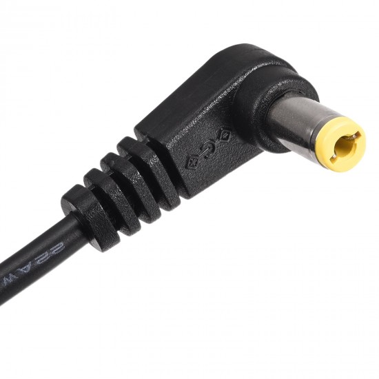 5.5mm x 2.1mm DC Power Extension Cable 90 Degree Right Angle Male Connector - 1 Meter Cable