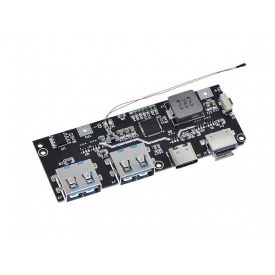 Buy Dual USB Micro Type C 5V 4 5A 22 5W Mobile Power Bank 18650 