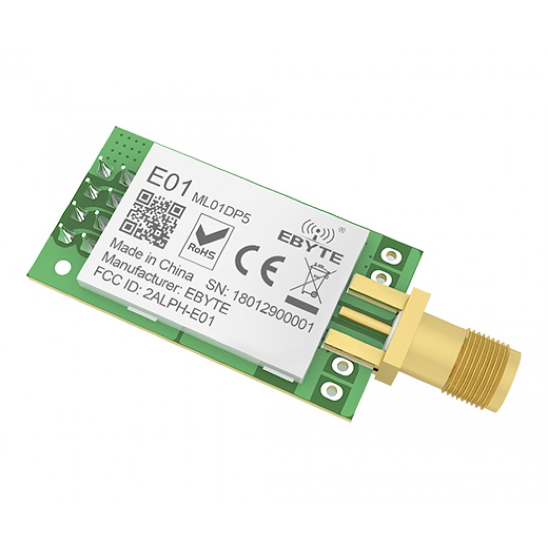 Buy Ebyte E01-ML01DP5 2.4GHz NRF24L01 PA LNA Wireless Transceiver RF ...