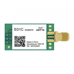 Ebyte E01C-2G4M27D Si24R1 27dBm 2.4GHz SPI Wireless Serial Port Module - SMA-K Antenna Interface Ebyte E01C-2G4M27D Si24R1 27dBm 2.4GHz SPI Wireless Serial Port Module - SMA-K Antenna Interface