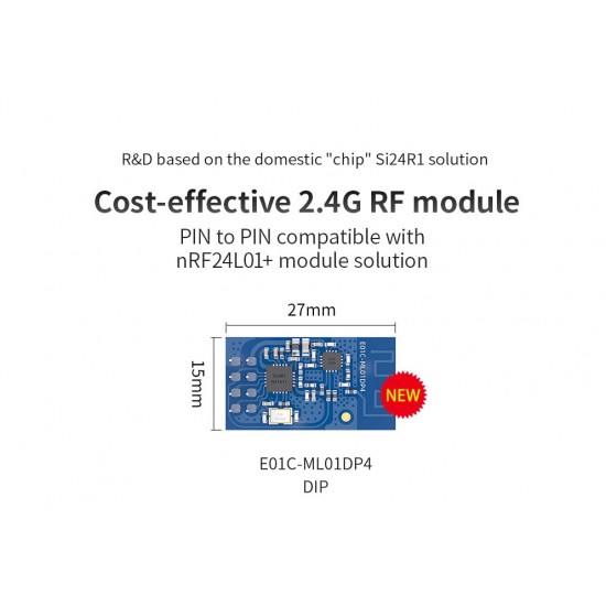 Ebyte E01C-ML01DP4 Si24R1 20dBm 2.4GHz Wireless RF Module - SPI Interface