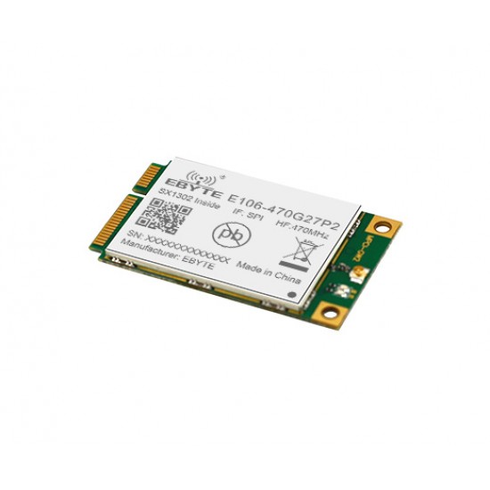 E106-470G27P2 SX1302 470MHz LoRaWAN Gateway Module - Standard Mini-PCIe Socket - SPI Interface