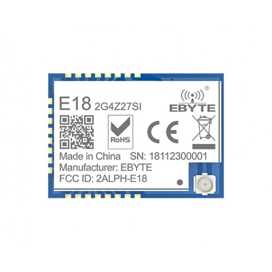 Ebyte E18-2G4Z27SI CC2530F256+PA 2.4GHz 27dBm ZigBee3.0 Wireless Module - 2.5km Communication Distance Ebyte E18-2G4Z27SI CC2530F256+PA 2.4GHz 27dBm ZigBee3.0 Wireless Module - 2.5km Communication Distance